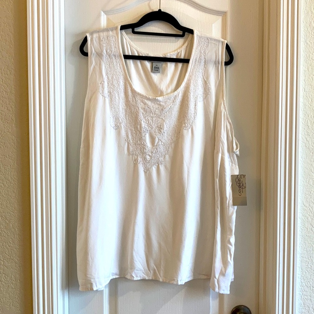 Catherines beaded tank PLUS size 5X